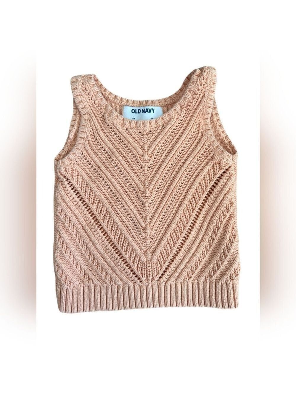Old Navy Orange Chevron Knit Vest
